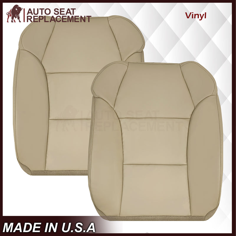 2007 - 2013 Acura MDX Driver Or Passenger Replacement Seat Covers: Non-Perforated Tan