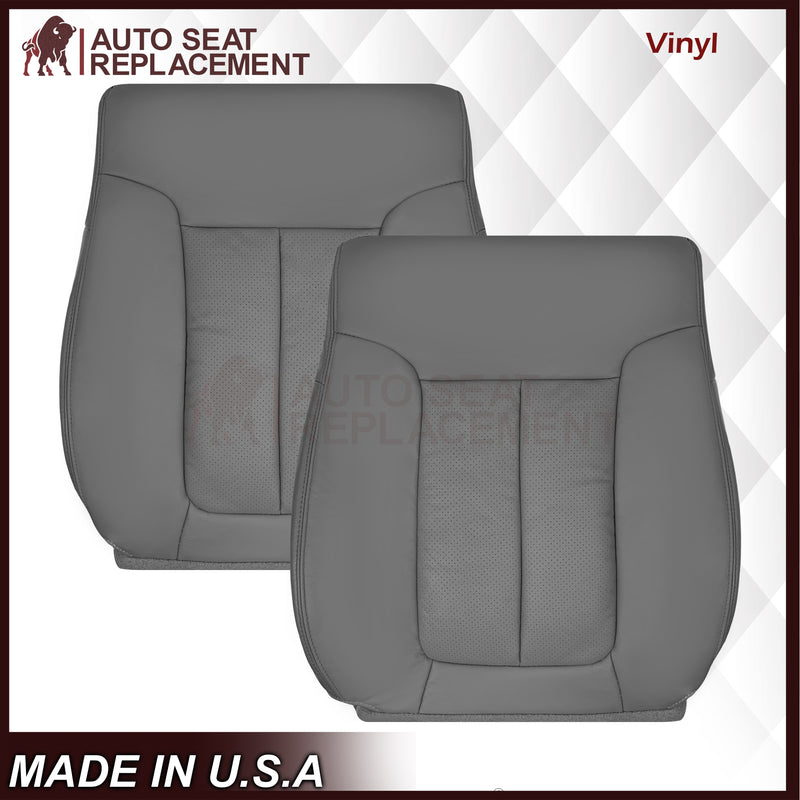 2009 - 2014 Ford F150 Lariat Crew Cab Perforated Replacement Seat Cover Steel Gray