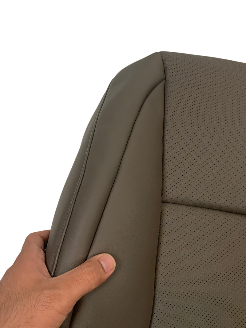 2010-2013 Lexus GX460 Replacement Perforated Synthetic Leather Top or Bottom Seat Cover: Dark Tan Perforated - Auto Seat Replacement