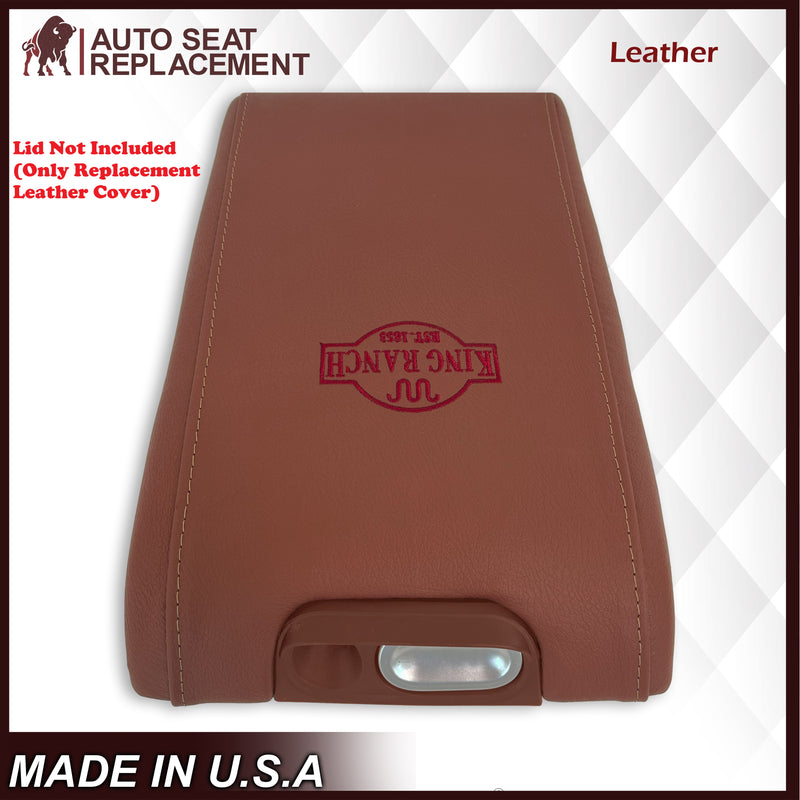 2009-2012 Ford F150 King Ranch Center Armrest Console Lid GENUINE LEATHER /Synthetic Leather Replacement Cover