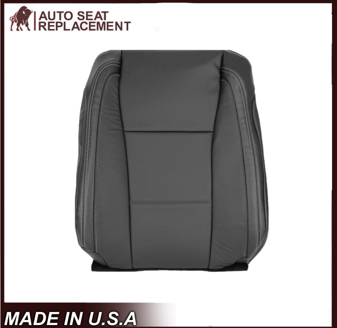 2015-2017 Ford F150 Lariat Charcoal Black Replacement Seat Covers in Leather or Synthetic Leather (Vinyl)