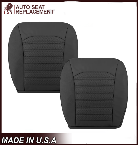 2013 - 2017 Ford Fusion Bottom Replacement Leather Seat Cover in Black