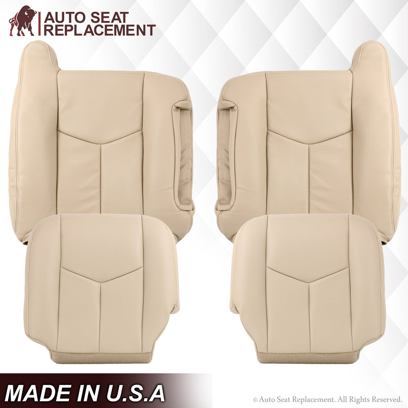 2003-2006 Chevy Tahoe/Suburban Seat Cover in Light Tan: Choose From Variation- 2000 2001 2002 2003 2004 2005 2006- Leather- Vinyl- Seat Cover Replacement- Auto Seat Replacement