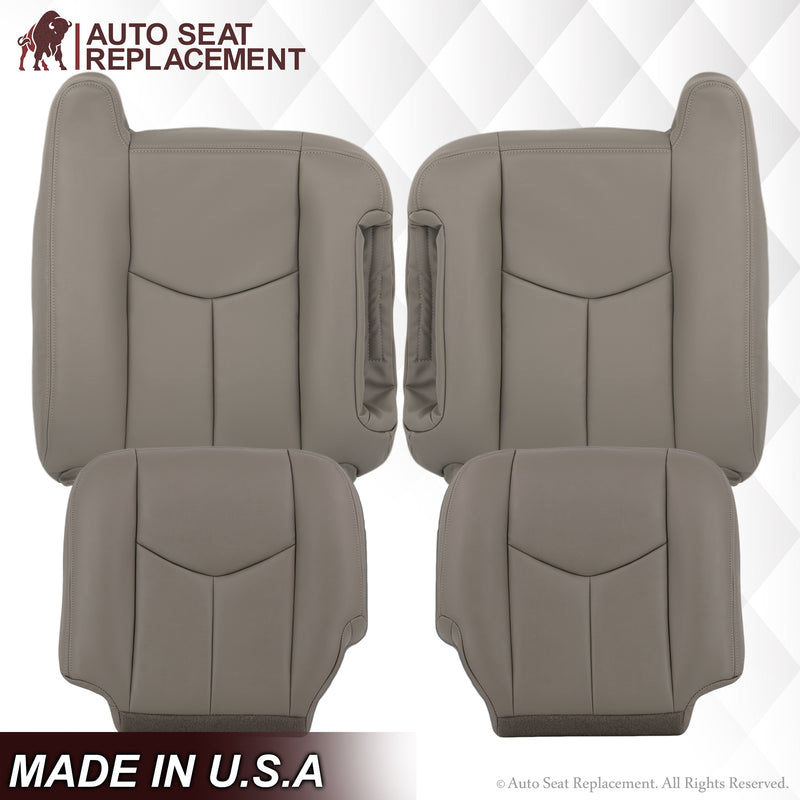 2003-2007 Chevy Tahoe/Suburban Seat Cover in Light Gray: Choose From Variations- 2000 2001 2002 2003 2004 2005 2006- Leather- Vinyl- Seat Cover Replacement- Auto Seat Replacement