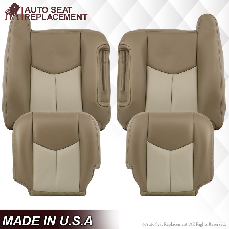 2003-2006 GMC Yukon Denali Seat Cover in 2 Tone Tan: Choose From Variants- 2000 2001 2002 2003 2004 2005 2006- Leather- Vinyl- Seat Cover Replacement- Auto Seat Replacement