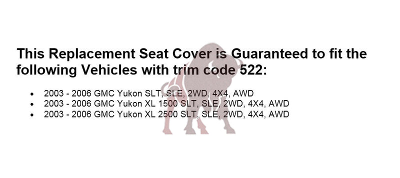 2003-2006 GMC Yukon Seat Cover in Light Tan: Choose From Variation- 2000 2001 2002 2003 2004 2005 2006- Leather- Vinyl- Seat Cover Replacement- Auto Seat Replacement
