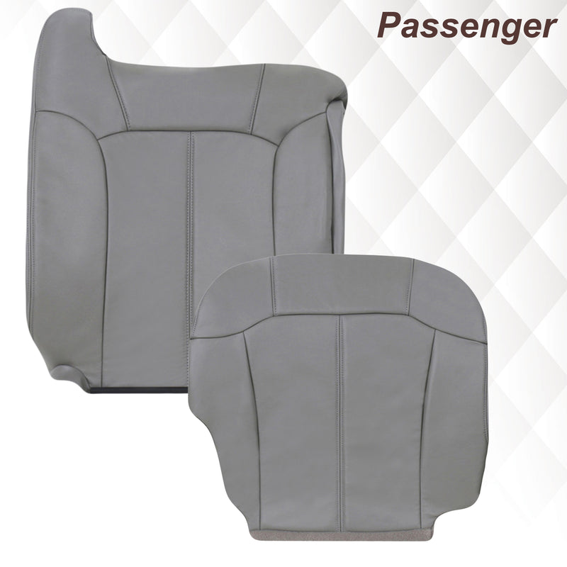 2000-2002 Chevy Tahoe/Suburban Seat Cover in Light Gray: Choose From Variations- 2000 2001 2002 2003 2004 2005 2006- Leather- Vinyl- Seat Cover Replacement- Auto Seat Replacement