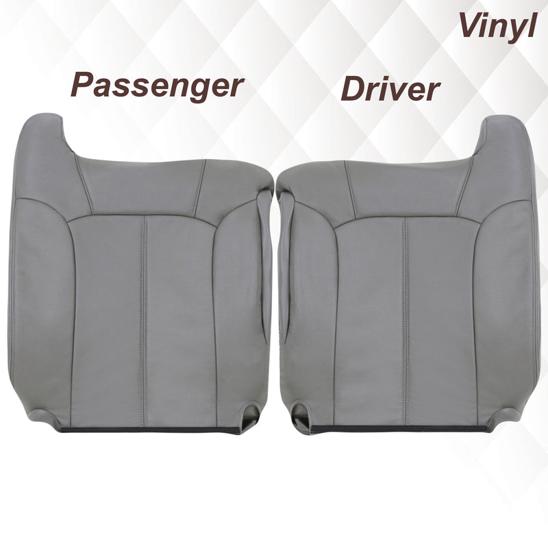 2000-2002 Chevy Tahoe/Suburban Seat Cover in Light Gray: Choose From Variations- 2000 2001 2002 2003 2004 2005 2006- Leather- Vinyl- Seat Cover Replacement- Auto Seat Replacement