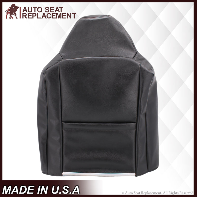 2002-2007 Ford F-250/F-350 Lariat Seat Cover in Black with Perforated Inserts: Choose From Variants- 2000 2001 2002 2003 2004 2005 2006- Leather- Vinyl- Seat Cover Replacement- Auto Seat Replacement