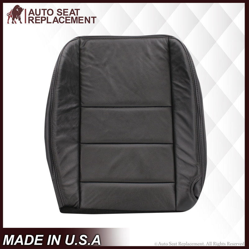2002-2007 Ford F-250/F-350 Lariat Seat Cover in Black with Perforated Inserts: Choose From Variants- 2000 2001 2002 2003 2004 2005 2006- Leather- Vinyl- Seat Cover Replacement- Auto Seat Replacement