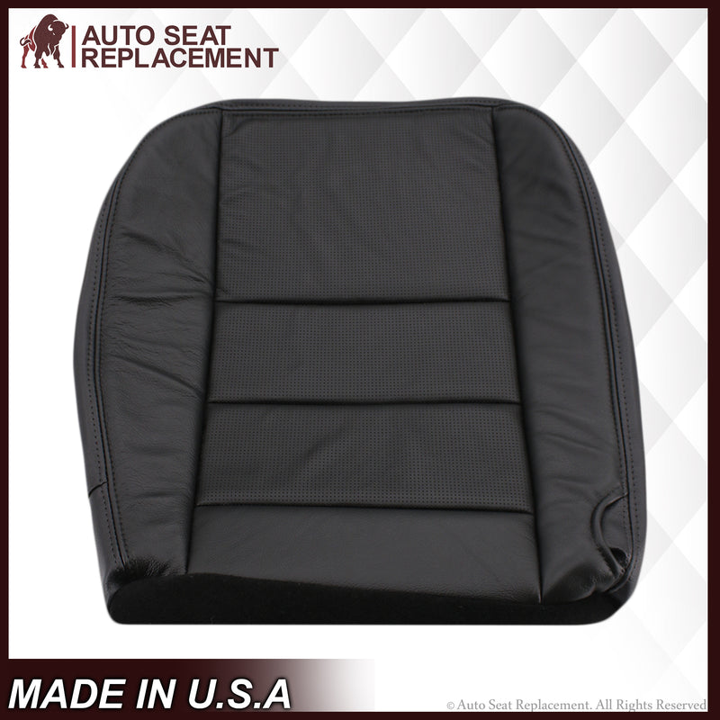 2002-2007 Ford F-250/F-350 Lariat Seat Cover in Black with Perforated Inserts: Choose From Variants- 2000 2001 2002 2003 2004 2005 2006- Leather- Vinyl- Seat Cover Replacement- Auto Seat Replacement