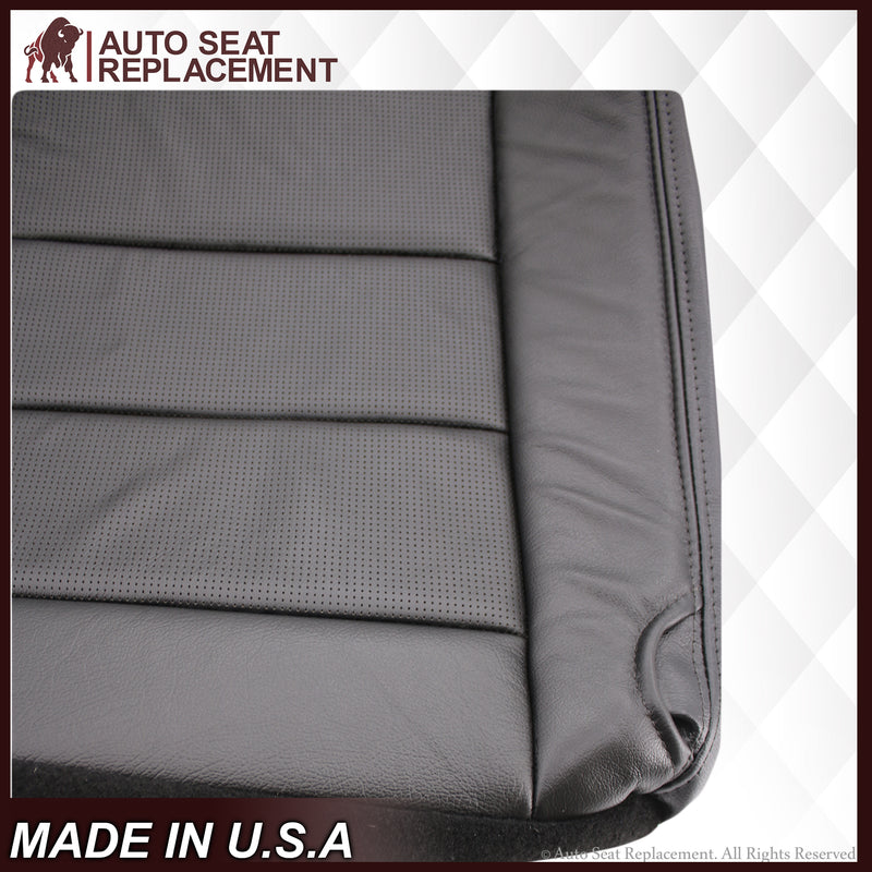 2002-2007 Ford F-250/F-350 Lariat Seat Cover in Black with Perforated Inserts: Choose From Variants- 2000 2001 2002 2003 2004 2005 2006- Leather- Vinyl- Seat Cover Replacement- Auto Seat Replacement