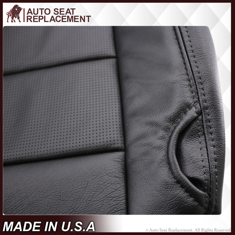 2002-2007 Ford F-250/F-350 Lariat Seat Cover in Black with Perforated Inserts: Choose From Variants- 2000 2001 2002 2003 2004 2005 2006- Leather- Vinyl- Seat Cover Replacement- Auto Seat Replacement