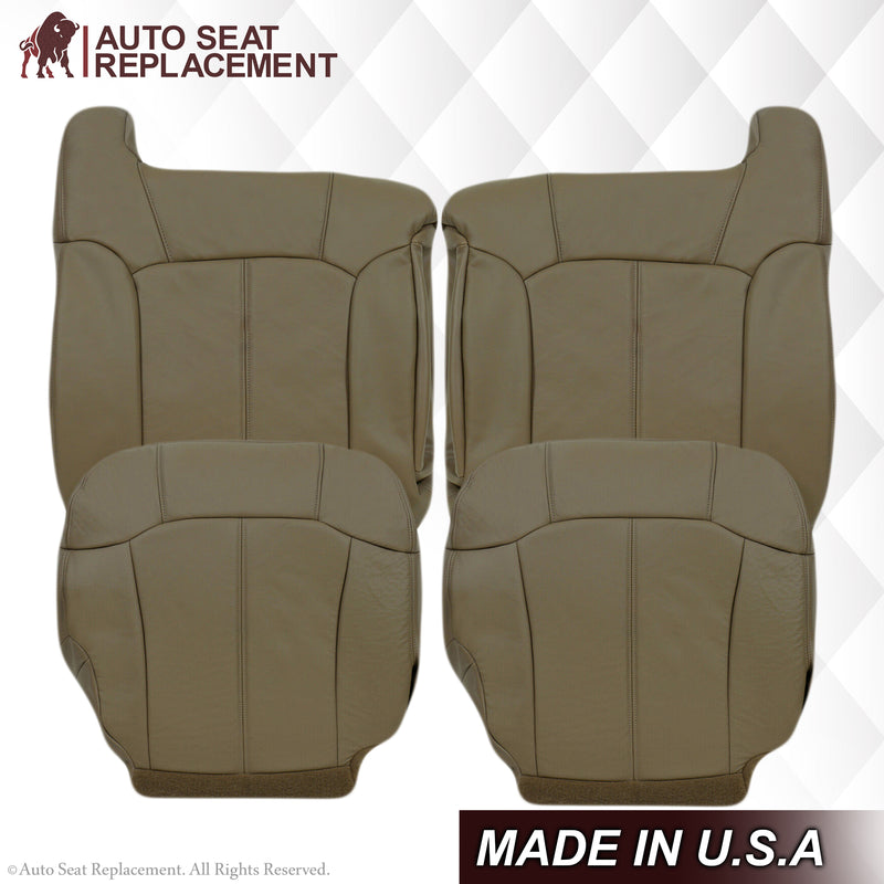 1999-2002 GMC Sierra Seat Cover in Tan: Choose From Variations- 2000 2001 2002 2003 2004 2005 2006- Leather- Vinyl- Seat Cover Replacement- Auto Seat Replacement