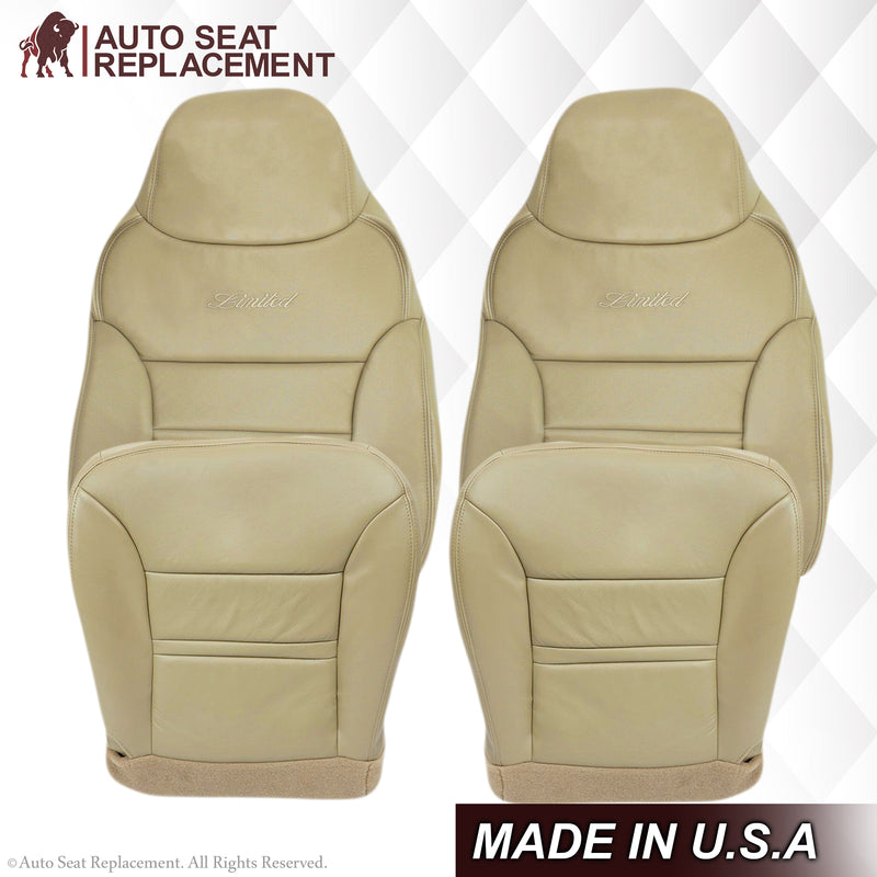 2000-2001 Ford Excursion Seat Cover in Tan: Choose From Variation- 2000 2001 2002 2003 2004 2005 2006- Leather- Vinyl- Seat Cover Replacement- Auto Seat Replacement