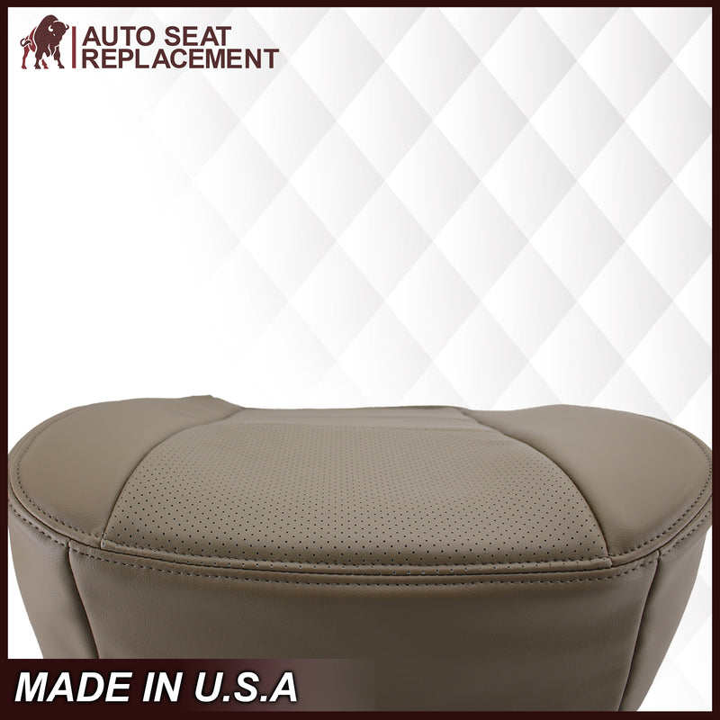2002-2003 Ford F250 F350 Lariat Perforated Seat Cover in Tan: Choose Leather or Vinyl- 2000 2001 2002 2003 2004 2005 2006- Leather- Vinyl- Seat Cover Replacement- Auto Seat Replacement