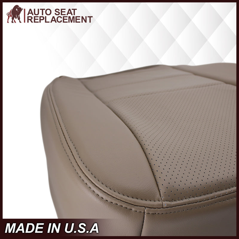 2002-2003 Ford F250 F350 Lariat Perforated Seat Cover in Tan: Choose Leather or Vinyl- 2000 2001 2002 2003 2004 2005 2006- Leather- Vinyl- Seat Cover Replacement- Auto Seat Replacement