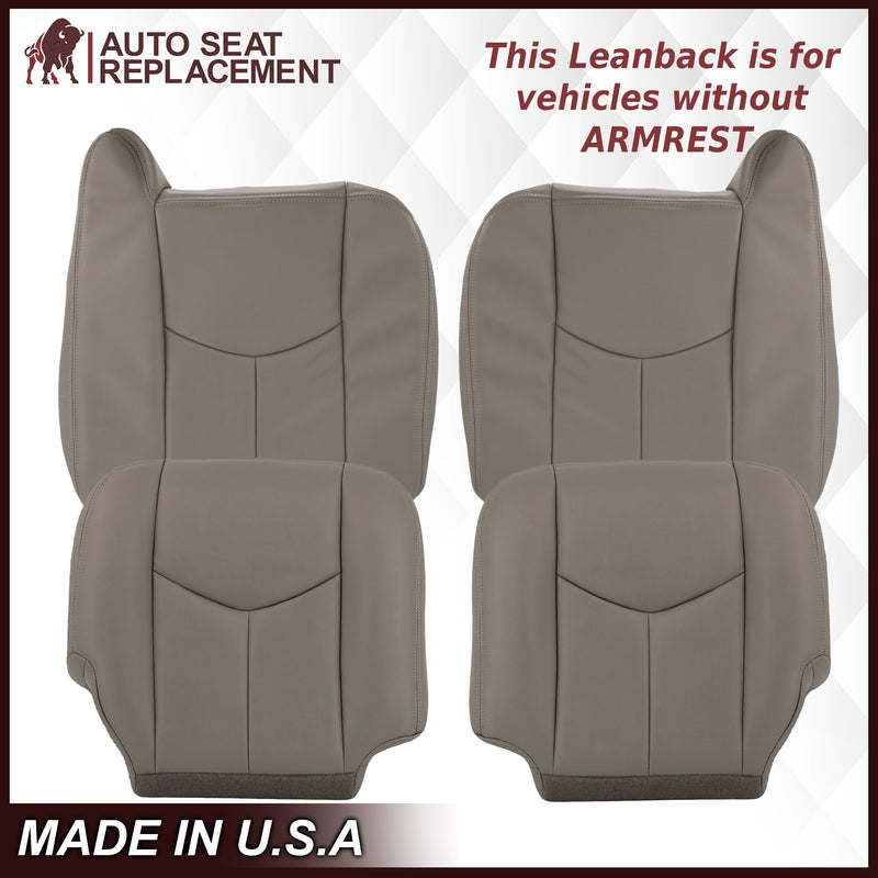 2003-2007 Chevy Silverado/Avalanche & GMC Sierra Work Truck Seat Cover in Gray 40/20/40 (Leanback Without Armrest): Choose Leather or Vinyl- 2000 2001 2002 2003 2004 2005 2006- Leather- Vinyl- Seat Cover Replacement- Auto Seat Replacement