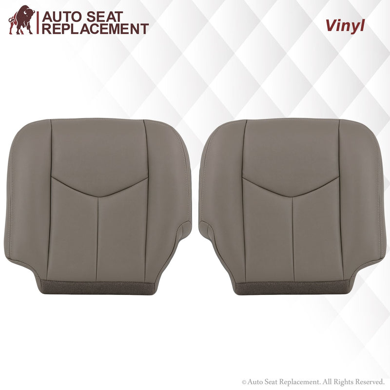 2003-2007 Chevy Silverado/Avalanche & GMC Sierra Work Truck Seat Cover in Gray 40/20/40 (Leanback Without Armrest): Choose Leather or Vinyl- 2000 2001 2002 2003 2004 2005 2006- Leather- Vinyl- Seat Cover Replacement- Auto Seat Replacement