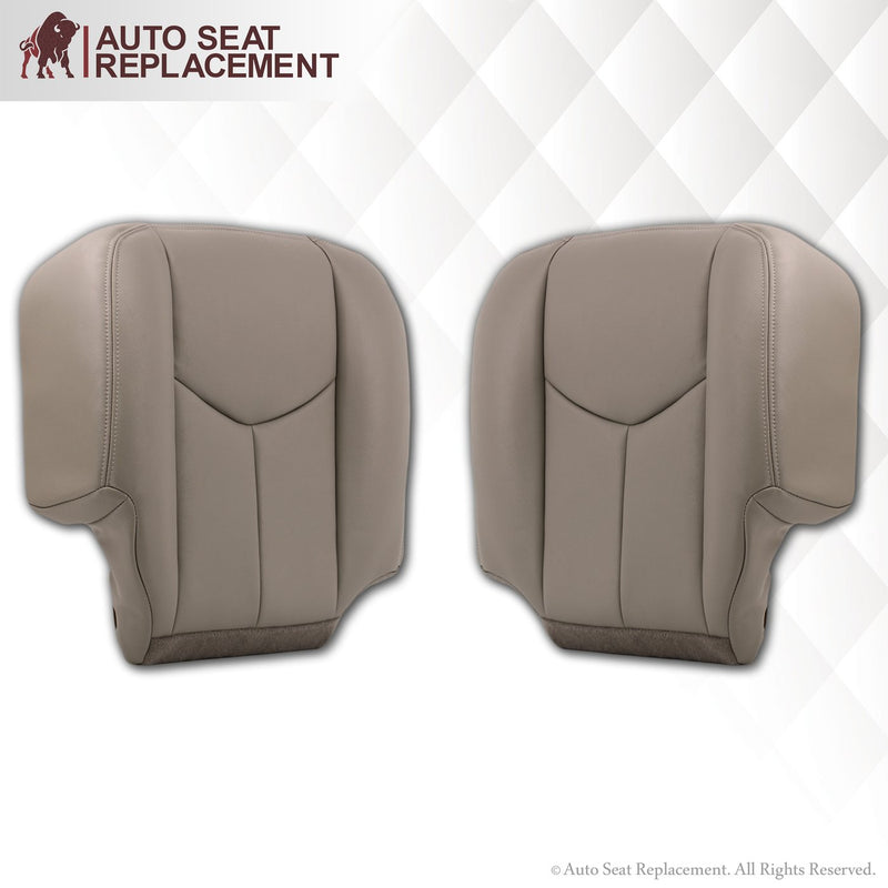 2003-2007 Chevy Silverado/Avalanche & GMC Sierra Work Truck Seat Cover in Gray 40/20/40 (Leanback Without Armrest): Choose Leather or Vinyl- 2000 2001 2002 2003 2004 2005 2006- Leather- Vinyl- Seat Cover Replacement- Auto Seat Replacement
