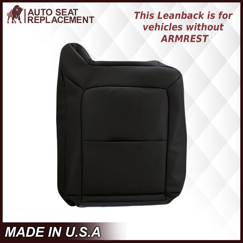 2003-2007 Chevy Silverado/Avalanche & GMC Sierra work Truck Seat Cover in Dark Gray 40/20/40 (Leanback Without Armrest): Choose Leather or Vinyl- 2000 2001 2002 2003 2004 2005 2006- Leather- Vinyl- Seat Cover Replacement- Auto Seat Replacement