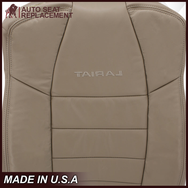 2002-2007 Ford F250/F350/F450/F550 Lariat Extended Cab Seat Cover in Tan: Choose Leather or Vinyl- 2000 2001 2002 2003 2004 2005 2006- Leather- Vinyl- Seat Cover Replacement- Auto Seat Replacement