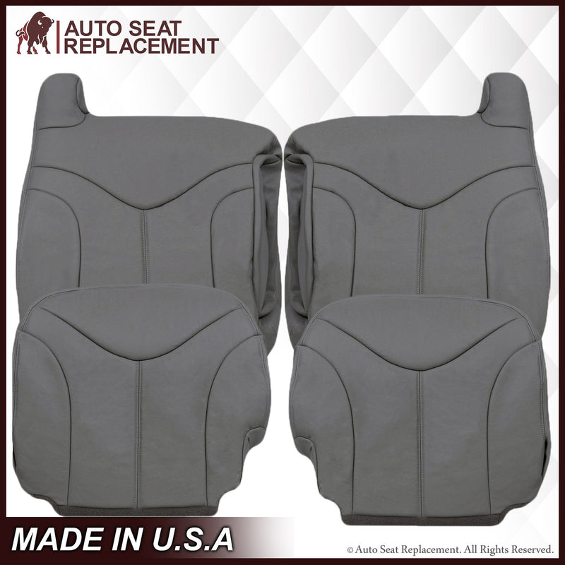 2000-2002 GMC Yukon XL Seat Cover in Pewter Gray: Choose From Variation- 2000 2001 2002 2003 2004 2005 2006- Leather- Vinyl- Seat Cover Replacement- Auto Seat Replacement