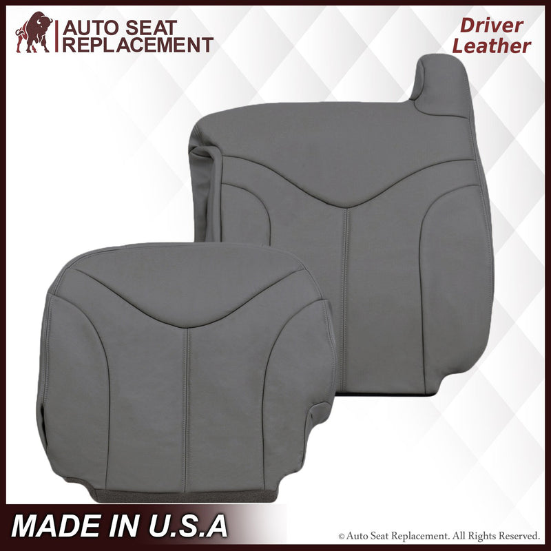 2000-2002 GMC Yukon XL Seat Cover in Pewter Gray: Choose From Variation- 2000 2001 2002 2003 2004 2005 2006- Leather- Vinyl- Seat Cover Replacement- Auto Seat Replacement
