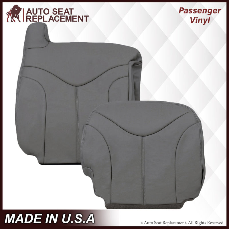 2000-2002 GMC Yukon XL Seat Cover in Pewter Gray: Choose From Variation- 2000 2001 2002 2003 2004 2005 2006- Leather- Vinyl- Seat Cover Replacement- Auto Seat Replacement