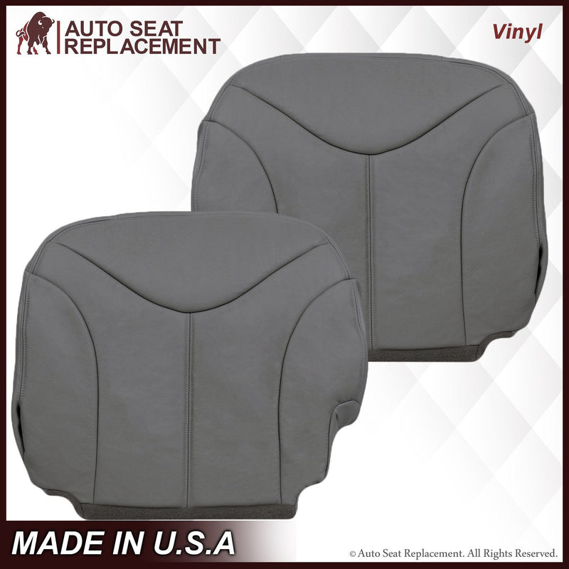 2000-2002 GMC Yukon XL Seat Cover in Pewter Gray: Choose From Variation- 2000 2001 2002 2003 2004 2005 2006- Leather- Vinyl- Seat Cover Replacement- Auto Seat Replacement