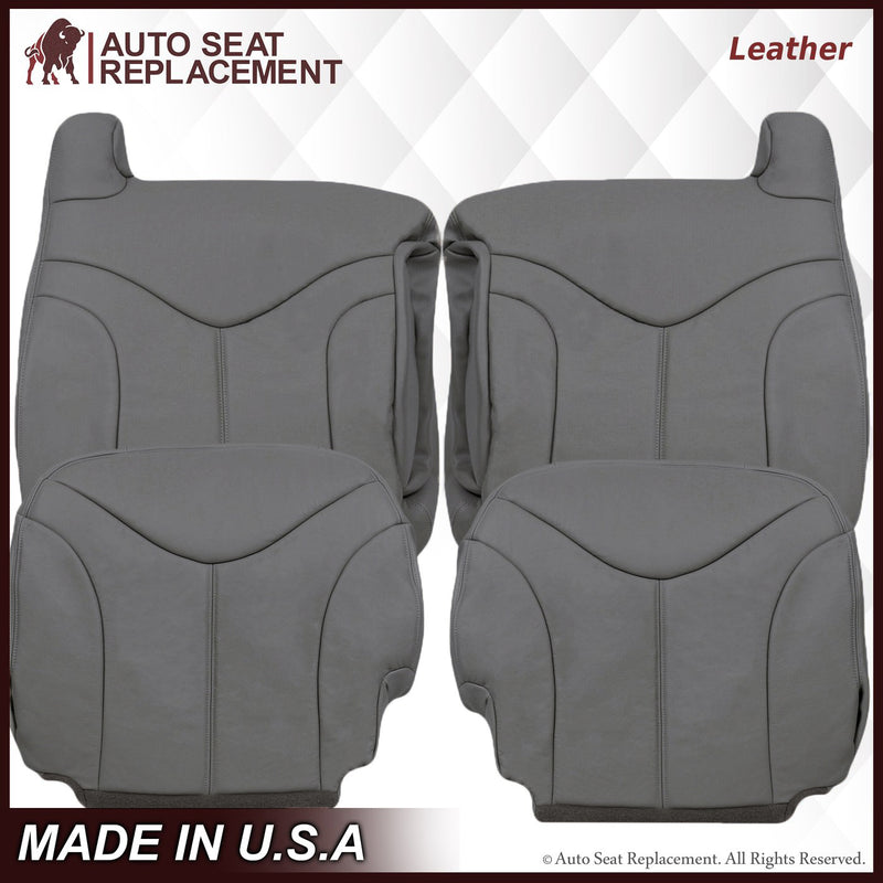 2000-2002 GMC Yukon XL Seat Cover in Pewter Gray: Choose From Variation- 2000 2001 2002 2003 2004 2005 2006- Leather- Vinyl- Seat Cover Replacement- Auto Seat Replacement