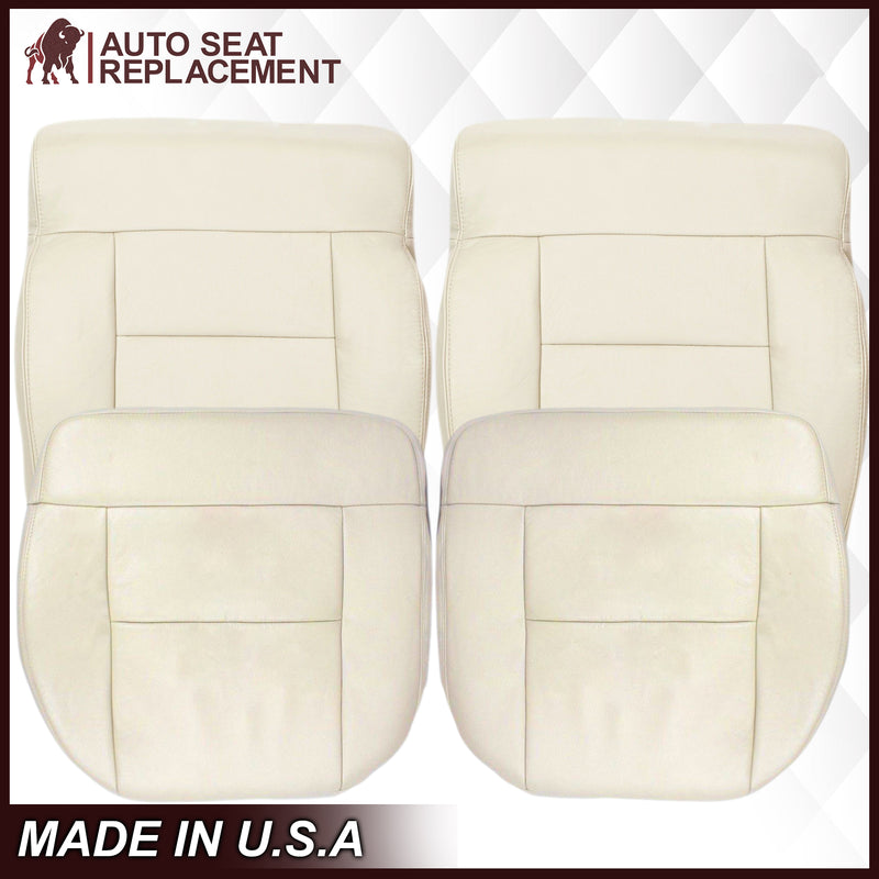 2004 Ford F150 Seat Cover in Light Parchment Tan: Choose Leather or Vinyl- 2000 2001 2002 2003 2004 2005 2006- Leather- Vinyl- Seat Cover Replacement- Auto Seat Replacement