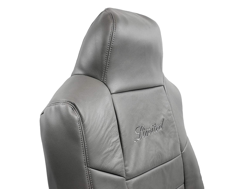 2002-2005 Ford Excursion Limited Seat Cover in Flint Gray: Choose From Variations- 2000 2001 2002 2003 2004 2005 2006- Leather- Vinyl- Seat Cover Replacement- Auto Seat Replacement