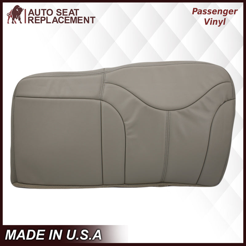 2000-2002 GMC Yukon XL Rear Back Captain Seat 50/50 or Bench Seat 60/40 Bottom Seat Cover Tan- 2000 2001 2002 2003 2004 2005 2006- Leather- Vinyl- Seat Cover Replacement- Auto Seat Replacement