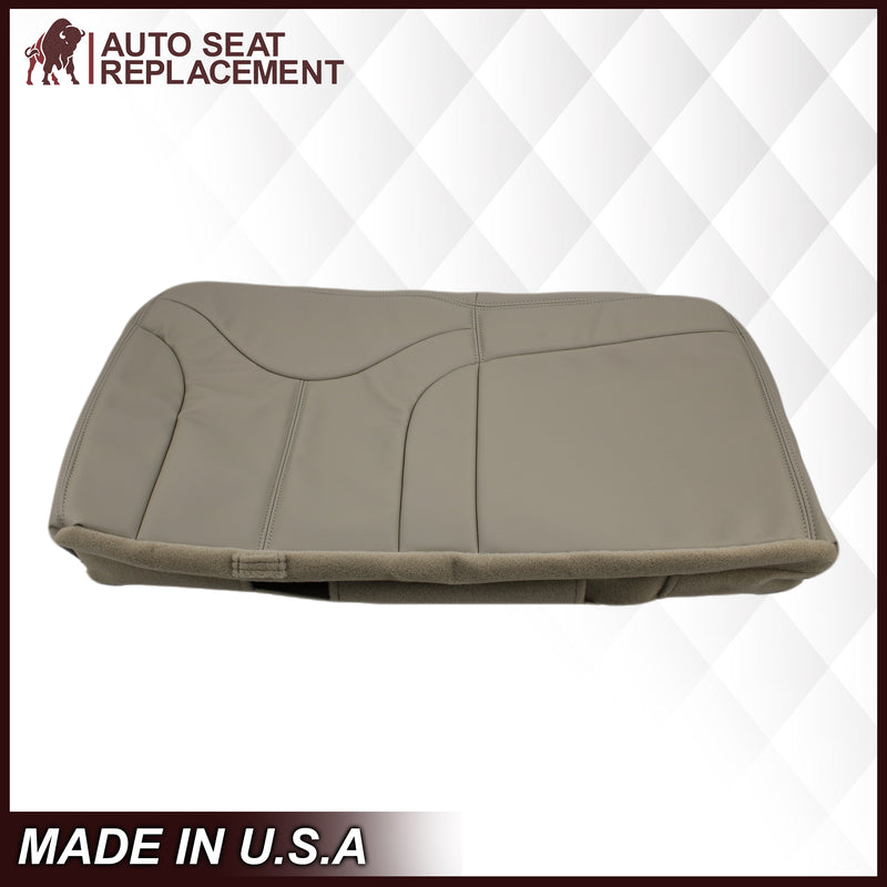 2000-2002 GMC Yukon XL Rear Back Captain Seat 50/50 or Bench Seat 60/40 Bottom Seat Cover Tan- 2000 2001 2002 2003 2004 2005 2006- Leather- Vinyl- Seat Cover Replacement- Auto Seat Replacement