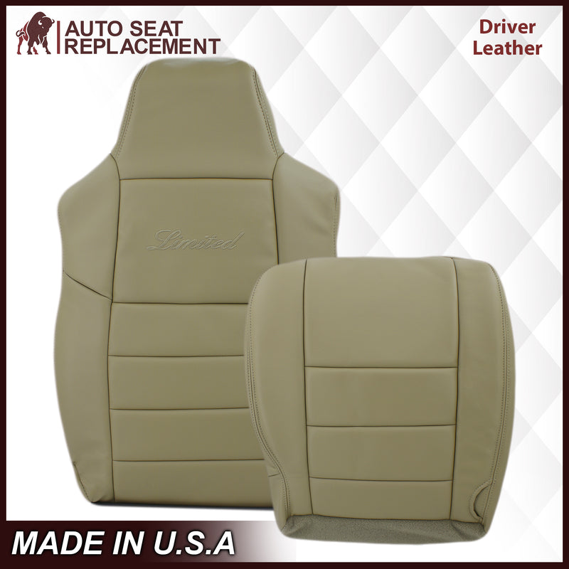 2002-2005 Ford Excursion Limited Seat Cover in Tan: Choose From Variations- 2000 2001 2002 2003 2004 2005 2006- Leather- Vinyl- Seat Cover Replacement- Auto Seat Replacement