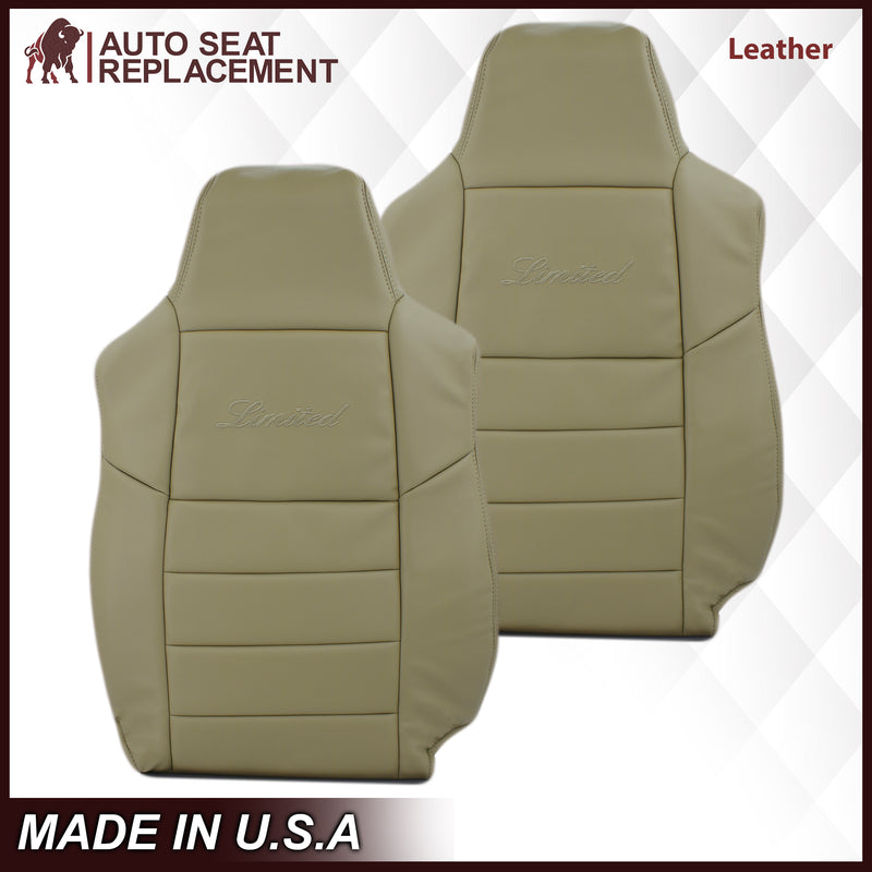 2002-2005 Ford Excursion Limited Seat Cover in Tan: Choose From Variations- 2000 2001 2002 2003 2004 2005 2006- Leather- Vinyl- Seat Cover Replacement- Auto Seat Replacement