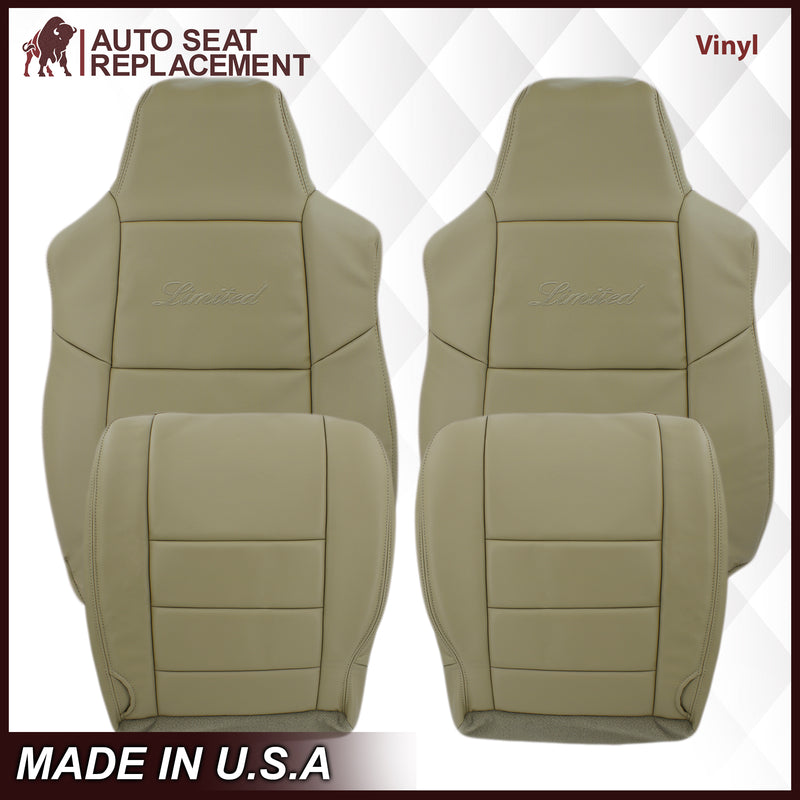 2002-2005 Ford Excursion Limited Seat Cover in Tan: Choose From Variations- 2000 2001 2002 2003 2004 2005 2006- Leather- Vinyl- Seat Cover Replacement- Auto Seat Replacement
