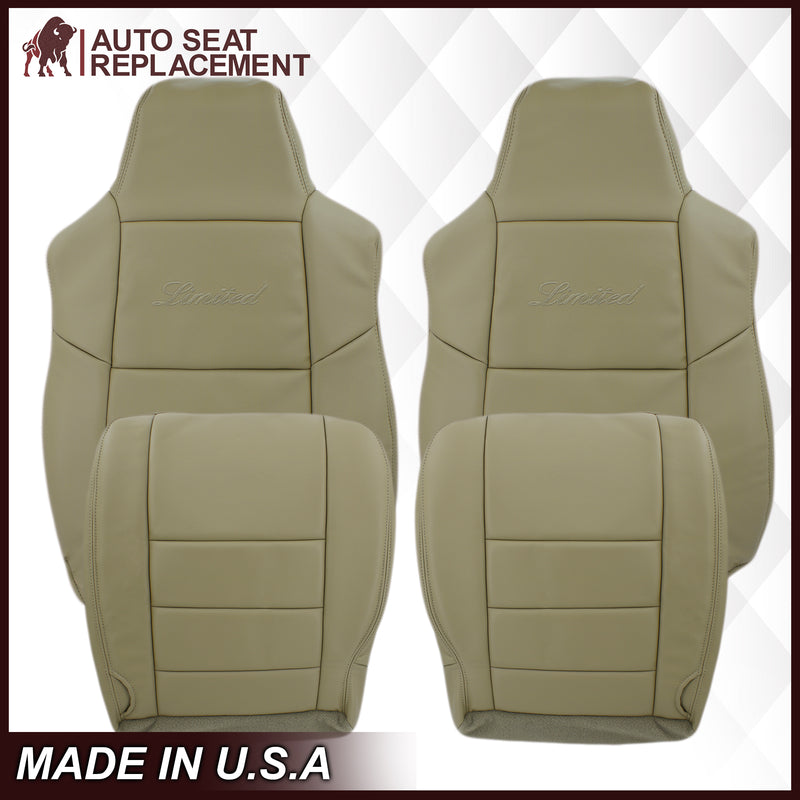 2002-2005 Ford Excursion Limited Seat Cover in Tan: Choose From Variations- 2000 2001 2002 2003 2004 2005 2006- Leather- Vinyl- Seat Cover Replacement- Auto Seat Replacement