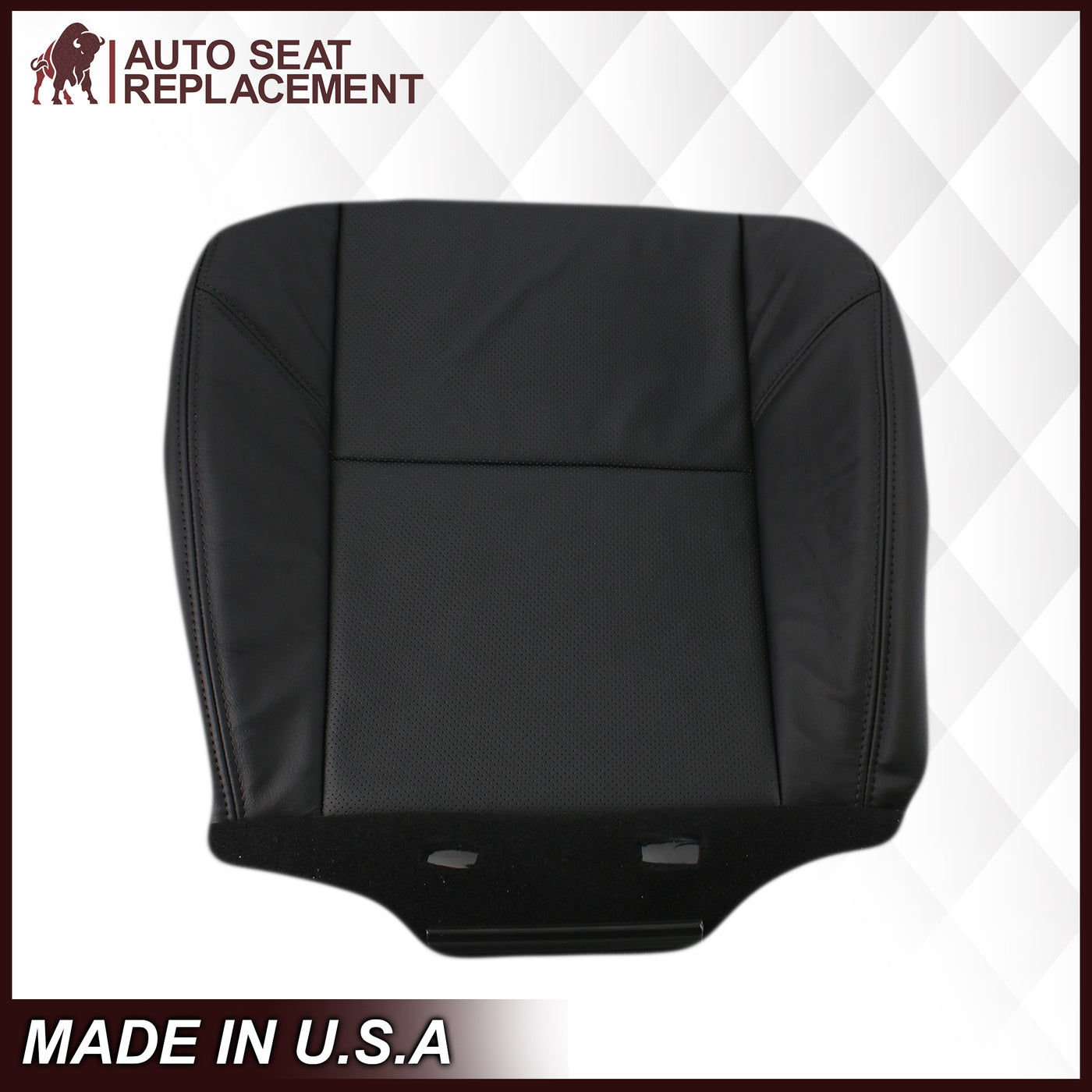 Driver Seat Cover Replacement For 2010-2014 Chevy Silverado, GMC Sierra - Black Cloth Bottom Cushion