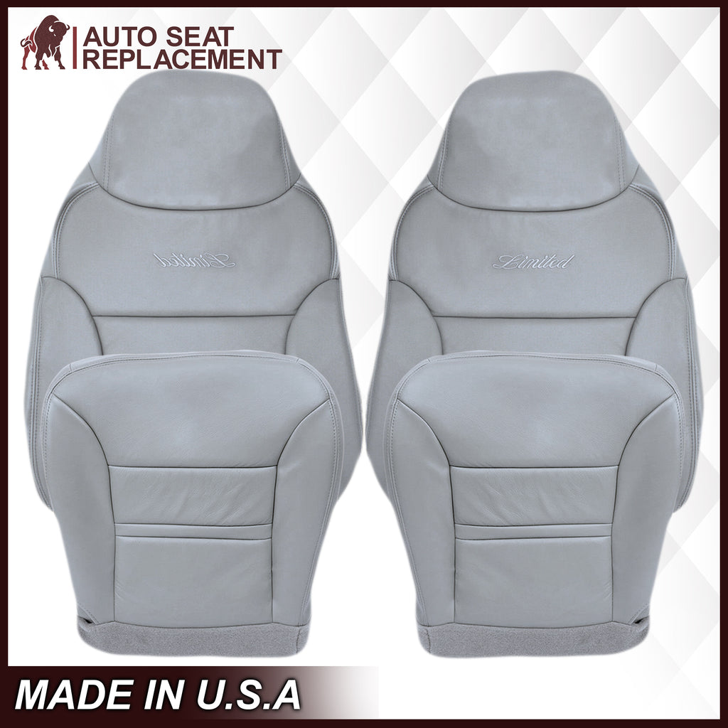 2000-2001 Ford Excursion Seat Cover in Gray: Choose From Variation- 2000 2001 2002 2003 2004 2005 2006- Leather- Vinyl- Seat Cover Replacement- Auto Seat Replacement