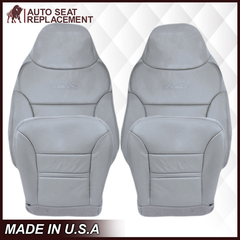 2000-2001 Ford Excursion Seat Cover in Gray: Choose From Variation- 2000 2001 2002 2003 2004 2005 2006- Leather- Vinyl- Seat Cover Replacement- Auto Seat Replacement