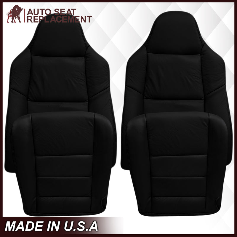 2002-2007 Ford F250/F350/F450/F550 Lariat Seat Cover in Black: Choose Leather or Vinyl- 2000 2001 2002 2003 2004 2005 2006- Leather- Vinyl- Seat Cover Replacement- Auto Seat Replacement