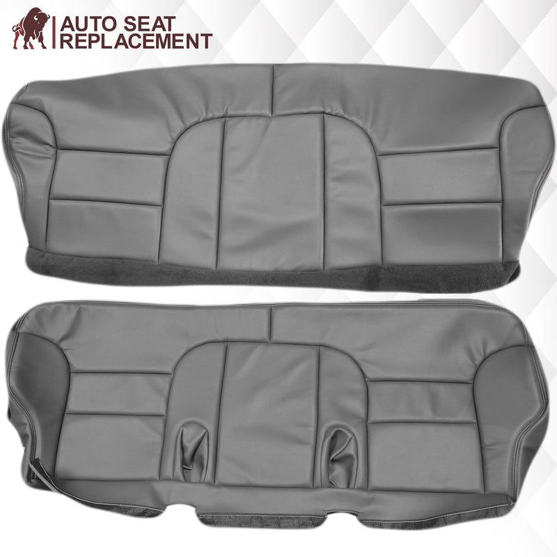1995-1999 GMC Yukon Suburban SLT SLE 2nd Row Bench Seat Cover in Gray: Choose your options- 2000 2001 2002 2003 2004 2005 2006- Leather- Vinyl- Seat Cover Replacement- Auto Seat Replacement