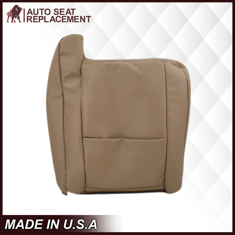1999-2002 Chevy Silverado Seat Cover in Medium Dark Oak Tan (trim code 672 or 67i)- 2000 2001 2002 2003 2004 2005 2006- Leather- Vinyl- Seat Cover Replacement- Auto Seat Replacement