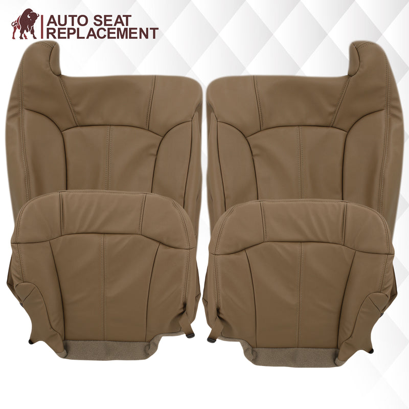 1999-2002 GMC Sierra SLT Seat Cover in Medium Dark Oak Tan (trim code 672 or 67i)- 2000 2001 2002 2003 2004 2005 2006- Leather- Vinyl- Seat Cover Replacement- Auto Seat Replacement