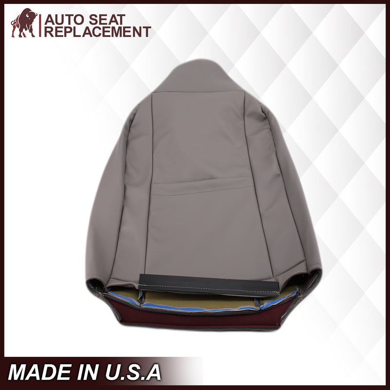 2001 Ford F250 F350 Lariat Perforated Seat Cover in Gray: Choose Leather or Vinyl- 2000 2001 2002 2003 2004 2005 2006- Leather- Vinyl- Seat Cover Replacement- Auto Seat Replacement