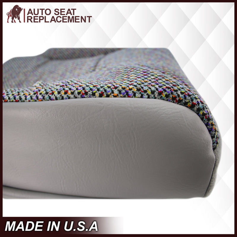 1998-2002 Dodge Ram 1500 SLT Laramie Seat Cover in Cloth with Mist Gray skirt: Choose From Variation- 2000 2001 2002 2003 2004 2005 2006- Leather- Vinyl- Seat Cover Replacement- Auto Seat Replacement