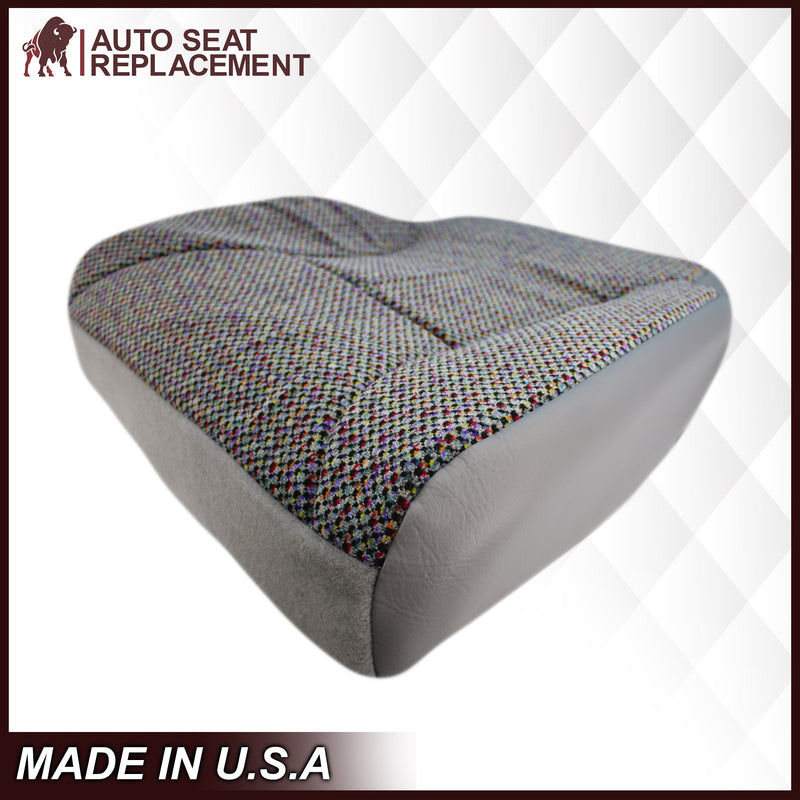 1998-2002 Dodge Ram 1500 SLT Laramie Seat Cover in Cloth with Mist Gray skirt: Choose From Variation- 2000 2001 2002 2003 2004 2005 2006- Leather- Vinyl- Seat Cover Replacement- Auto Seat Replacement