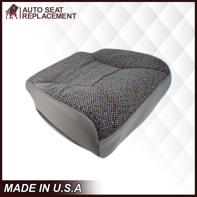 1998-2002 Dodge Ram 1500 SLT Laramie Seat Cover in Cloth with Mist Gray skirt: Choose From Variation- 2000 2001 2002 2003 2004 2005 2006- Leather- Vinyl- Seat Cover Replacement- Auto Seat Replacement
